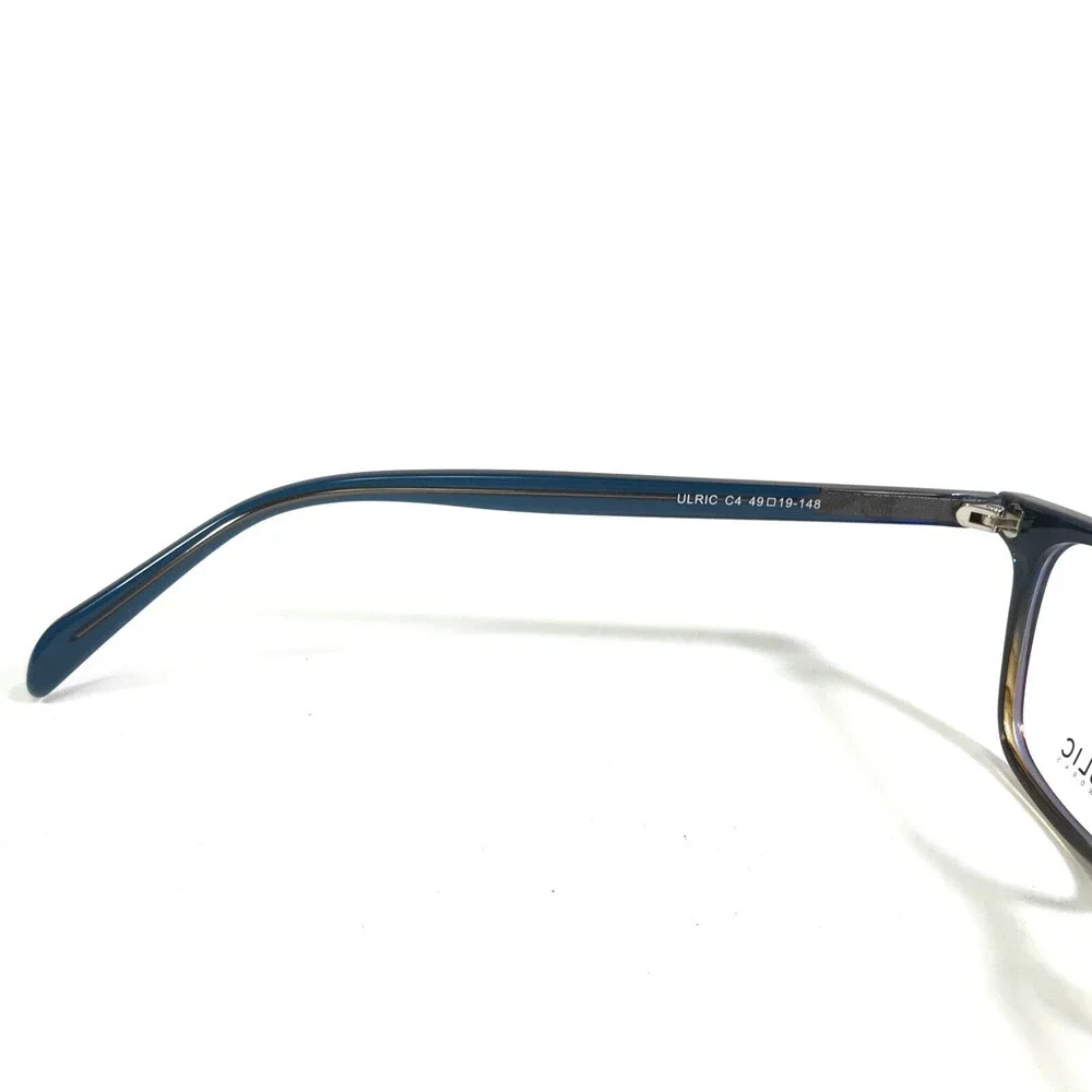 Public Eyeworks Eyeglasses Frames ULRIC C4 Brown Blue Square Horn Rim 49-19-148